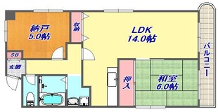 オカダハイライズの物件間取画像